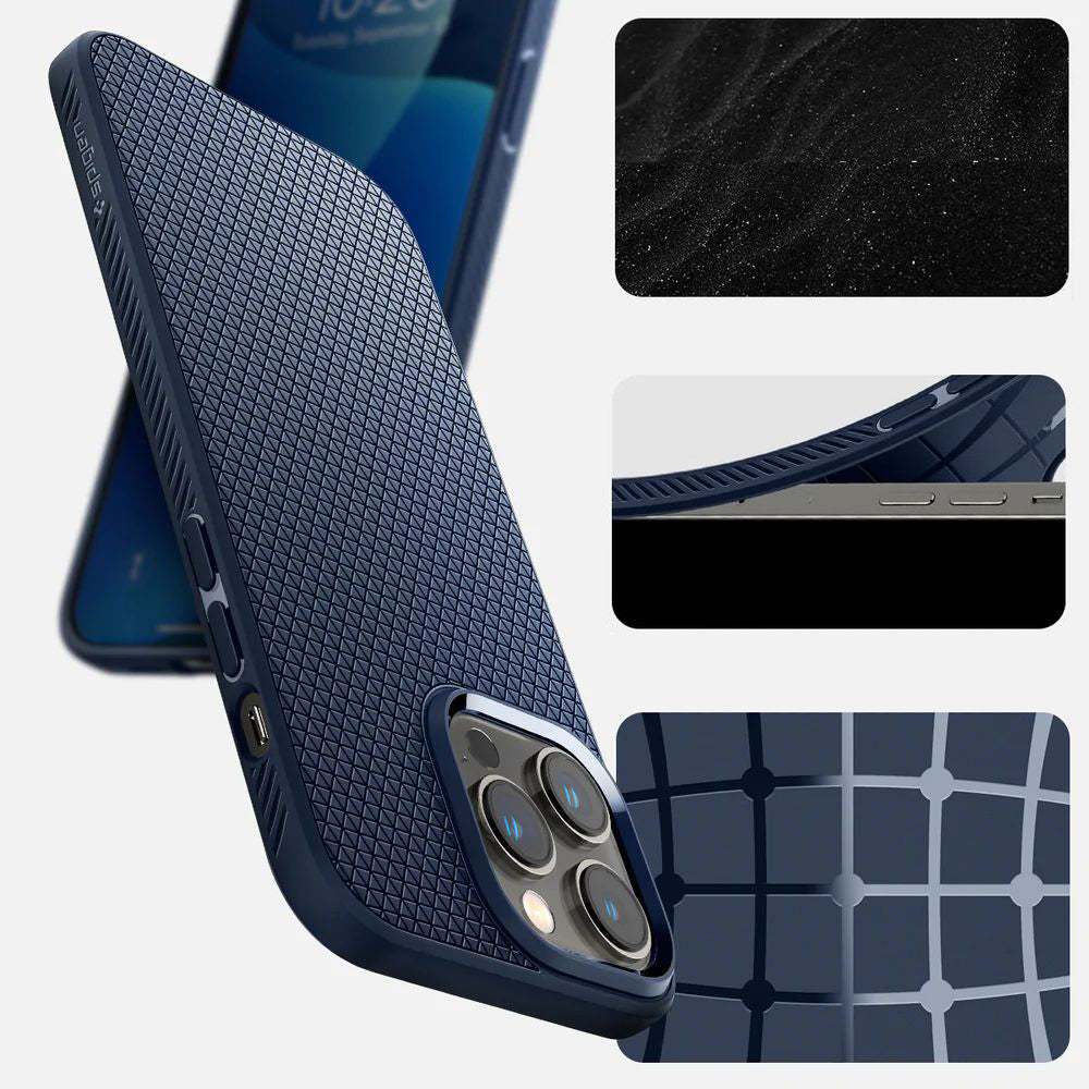 Schutzhülle Spigen Liquid Air für iPhone 14 Pro, Dunkelblau