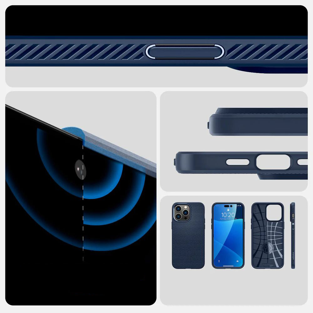 Schutzhülle Spigen Liquid Air für iPhone 14 Pro, Dunkelblau