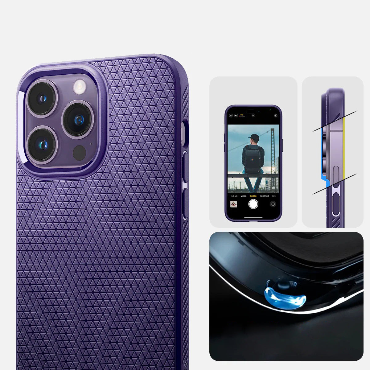 Schutzhülle Spigen Liquid Air für iPhone 14 Pro, Violett