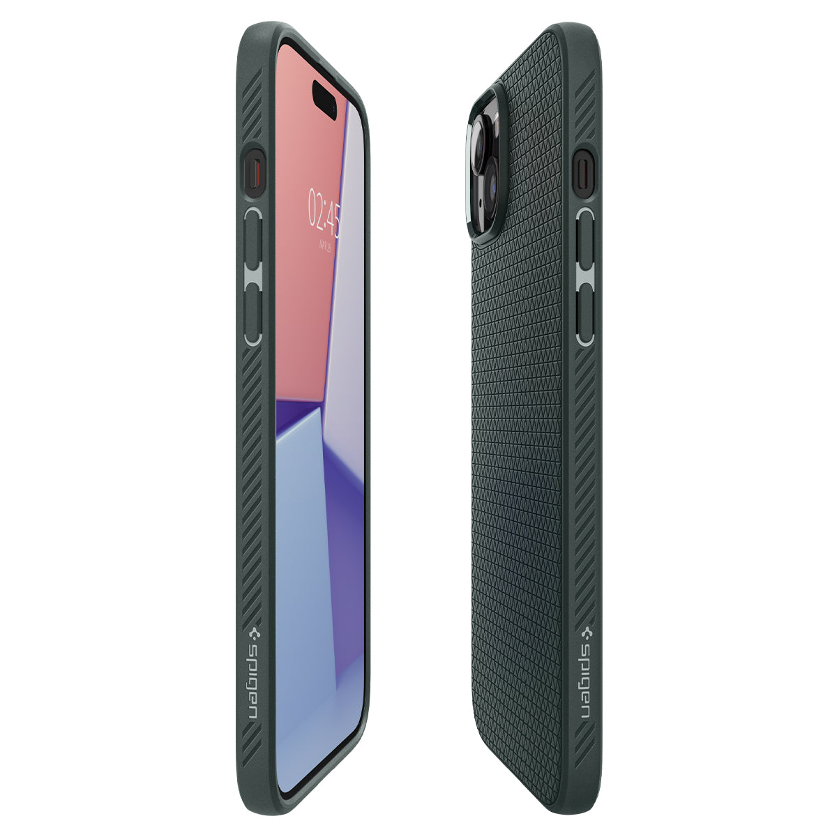 Schutzhülle Spigen Liquid Air für Apple iPhone 15, Dunkelgrün