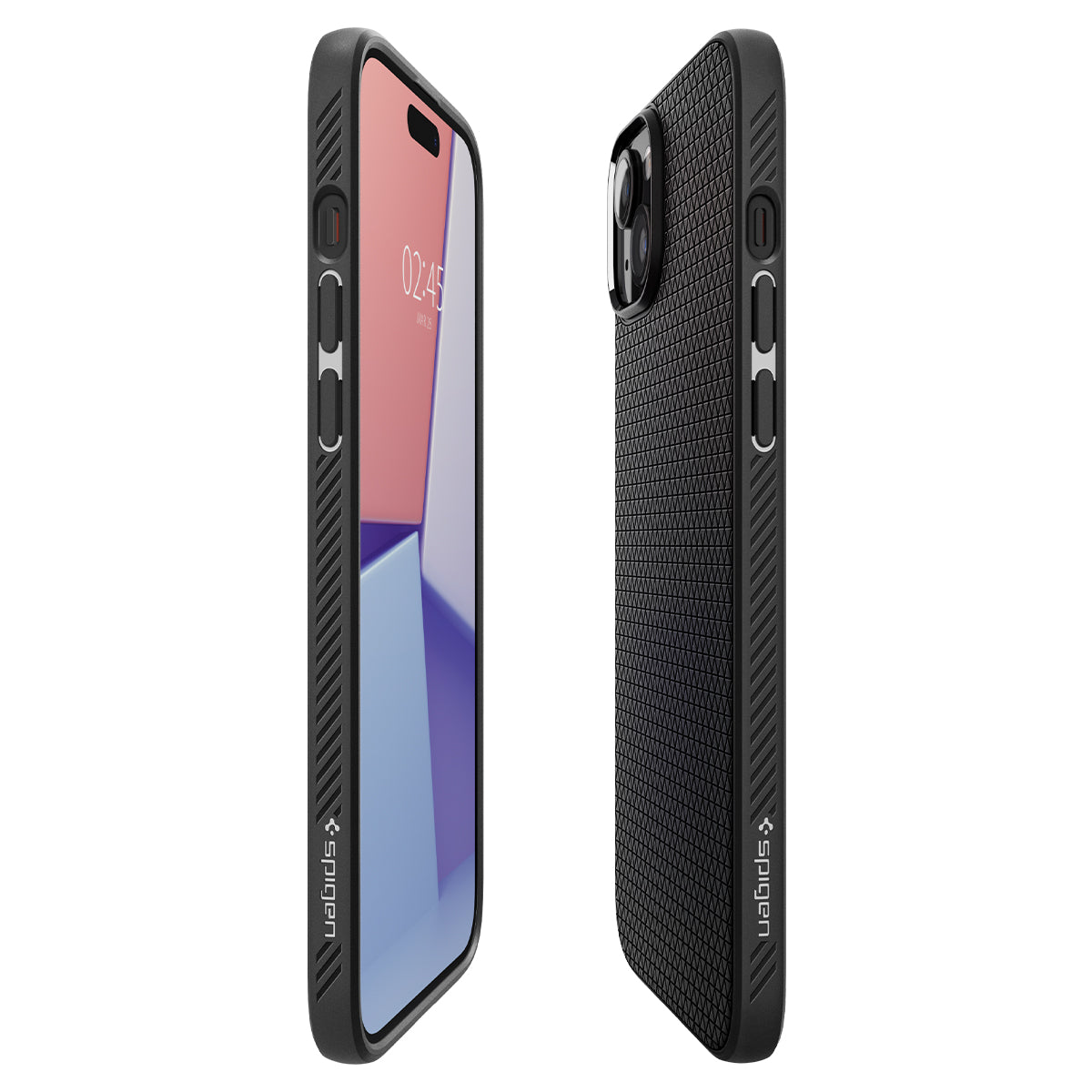 Schutzhülle Spigen Liquid Air für Apple iPhone 15, Schwarz