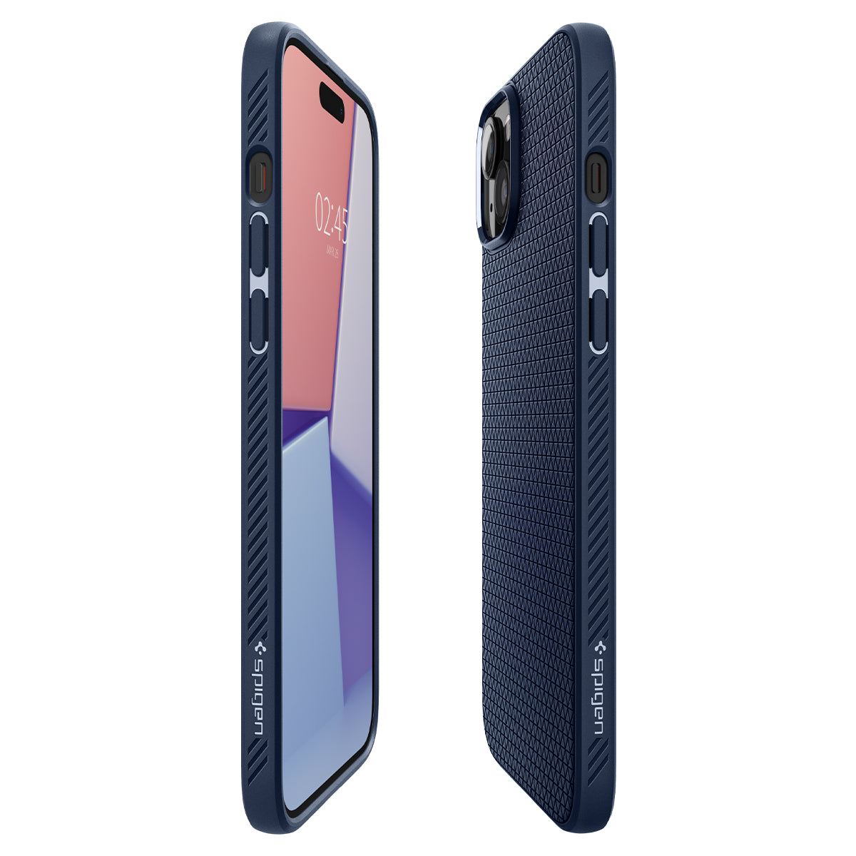 Schutzhülle Spigen Liquid Air für Apple iPhone 15, Dunkelblau