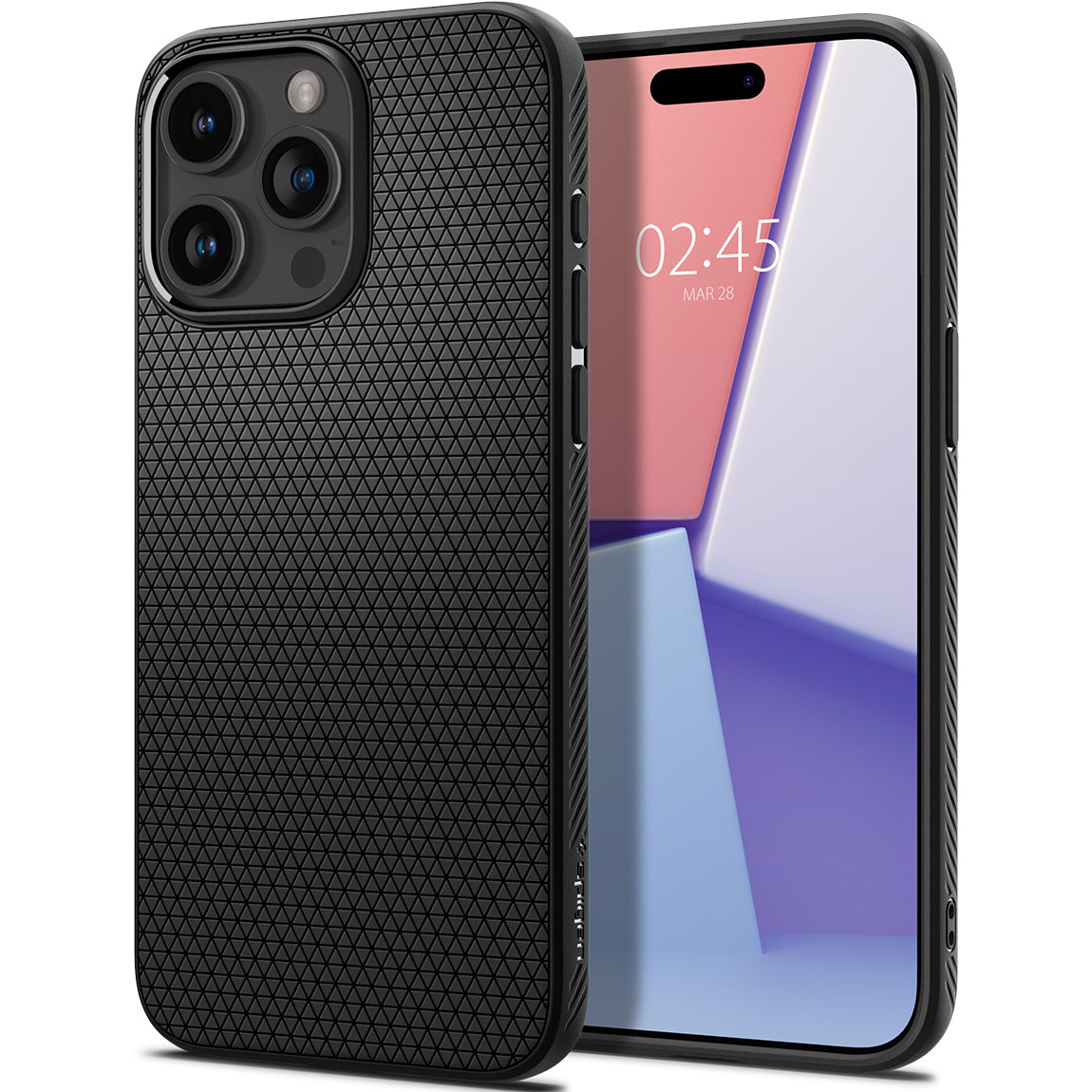 Schutzhülle Spigen Liquid Air für Apple iPhone 15 Pro Max, Schwarz