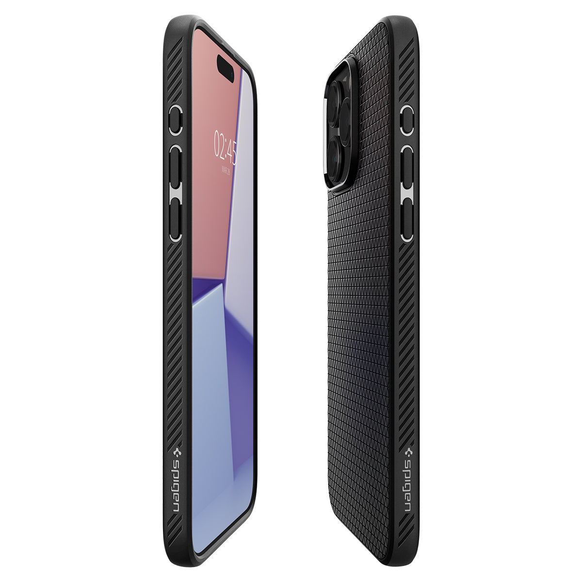 Schutzhülle Spigen Liquid Air für Apple iPhone 15 Pro Max, Schwarz