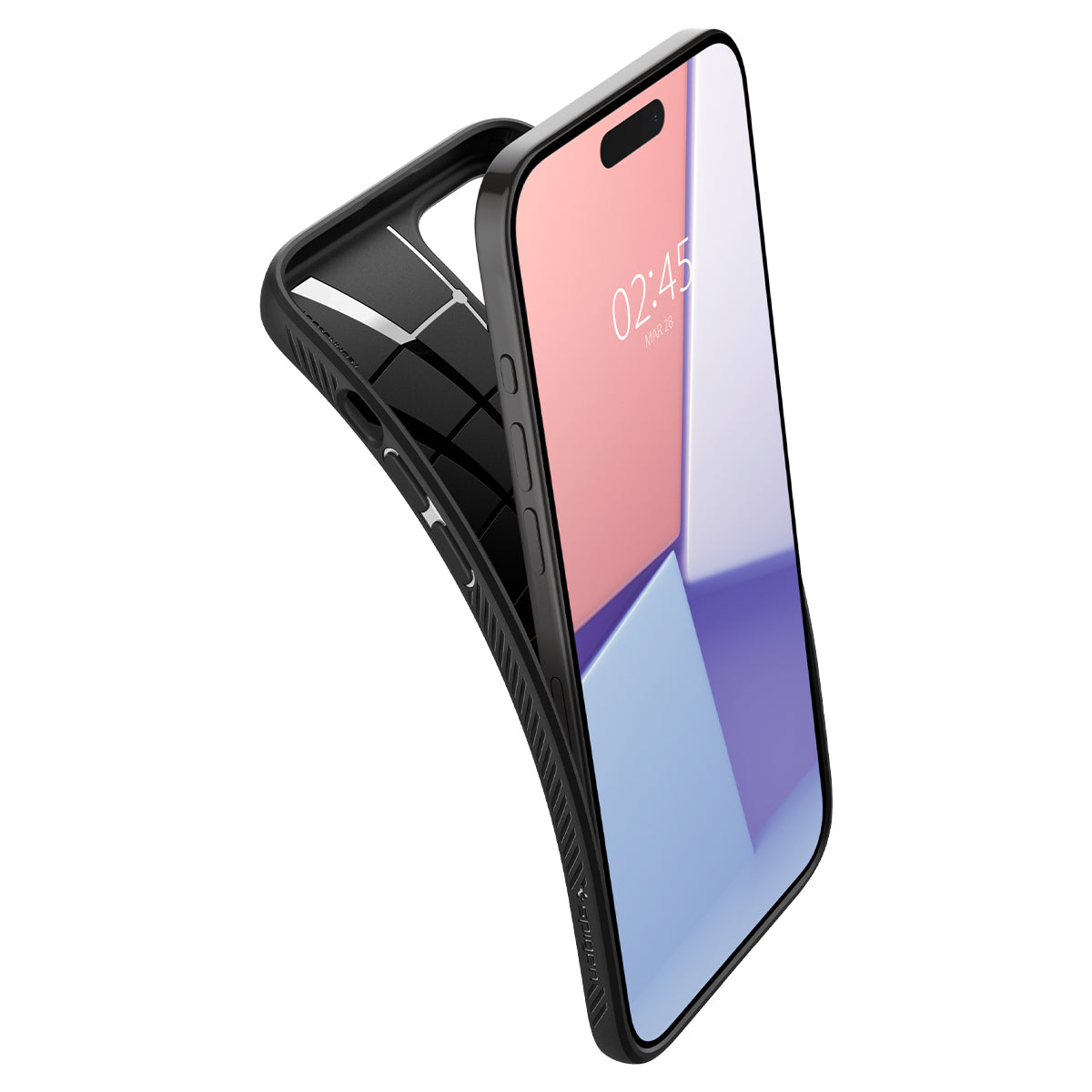 Schutzhülle Spigen Liquid Air für Apple iPhone 15 Pro Max, Schwarz