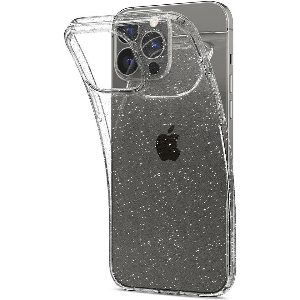 Schutzhülle Spigen Liquid Crystal Glitter für iPhone 13 Pro Max, Transparent