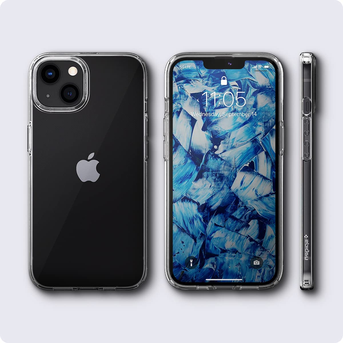 Schutzhülle Spigen Liquid Crystal für iPhone 13, Transparent