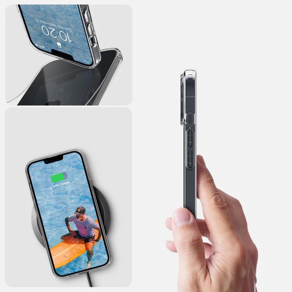 Schutzhülle Spigen Liquid Crystal für iPhone 14, Transparent