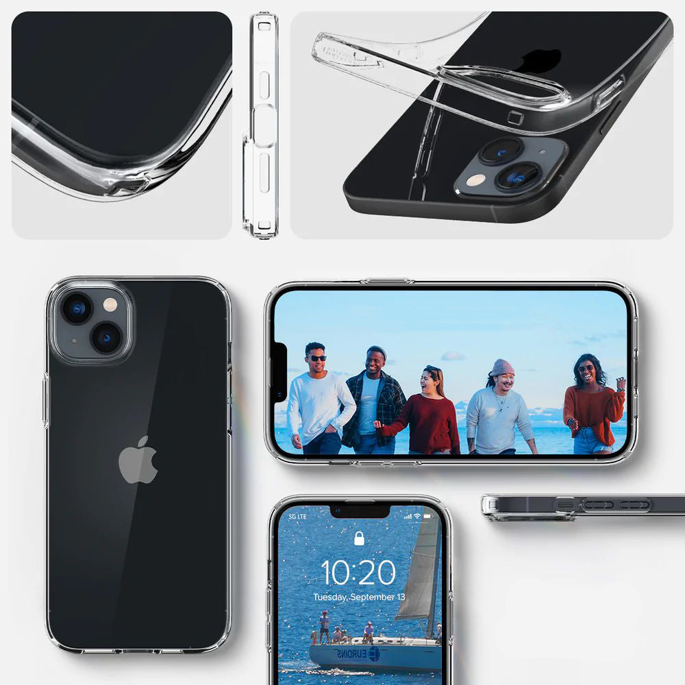 Schutzhülle Spigen Liquid Crystal für iPhone 14, Transparent