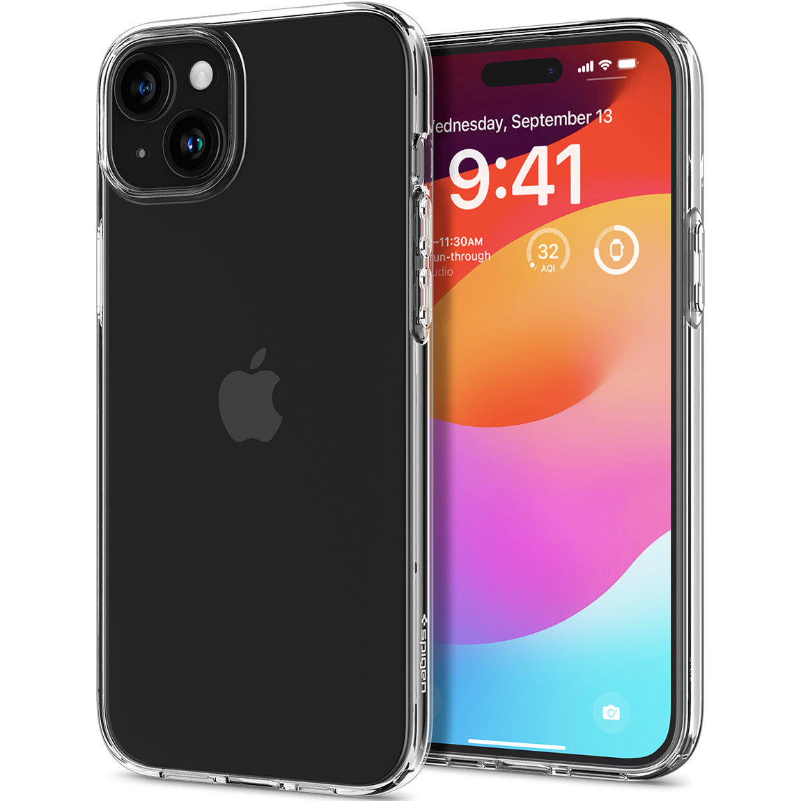 Schutzhülle Spigen Liquid Crystal für Apple iPhone 15 Plus, Transparent