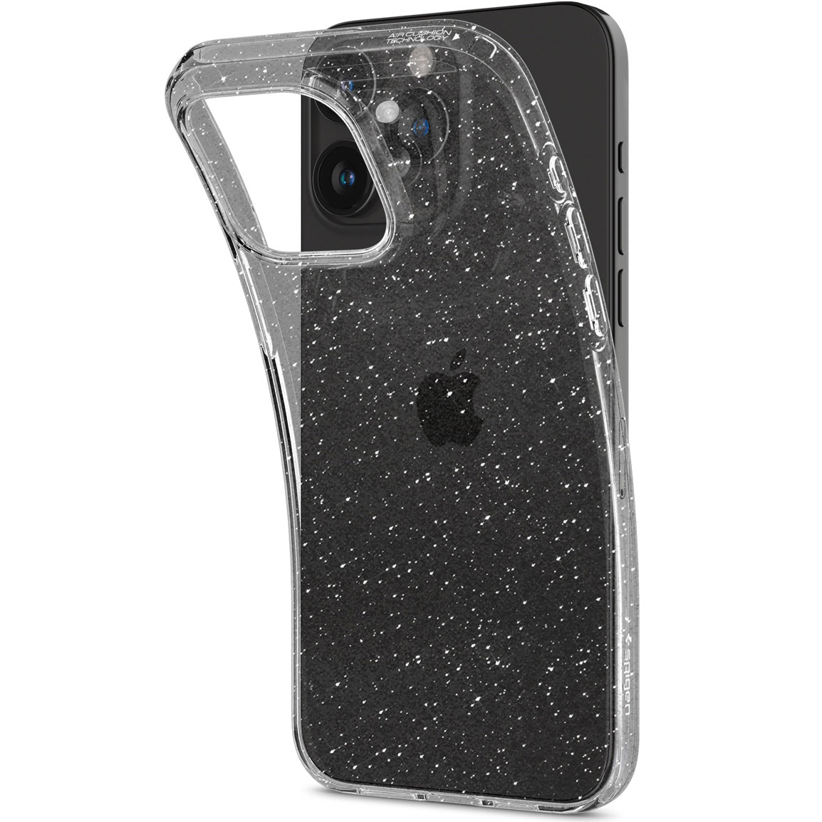 Schutzhülle Spigen Liquid Crystal für Apple iPhone 15 Pro, Transparent mit Glitzer
