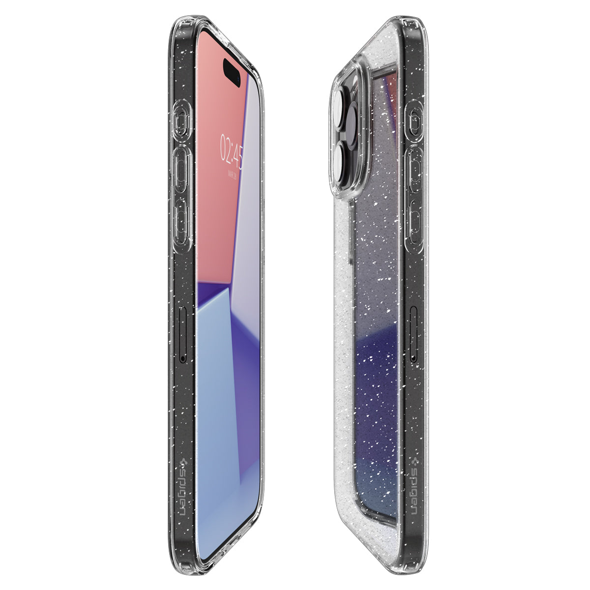 Schutzhülle Spigen Liquid Crystal für Apple iPhone 15 Pro, Transparent mit Glitzer