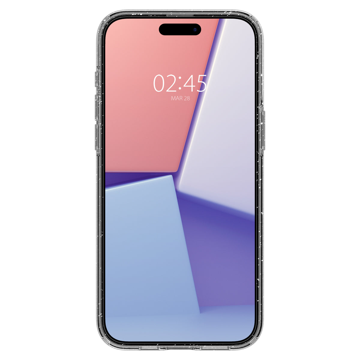 Schutzhülle Spigen Liquid Crystal für Apple iPhone 15 Pro, Transparent mit Glitzer