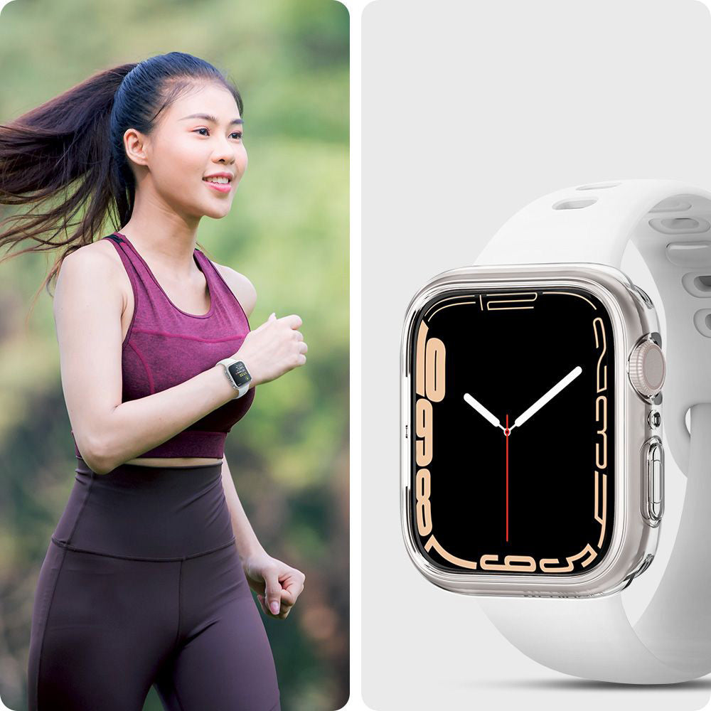 Schutzhulle Spigen Liquid Crystal fur Apple Watch 41 40 mm Transparent