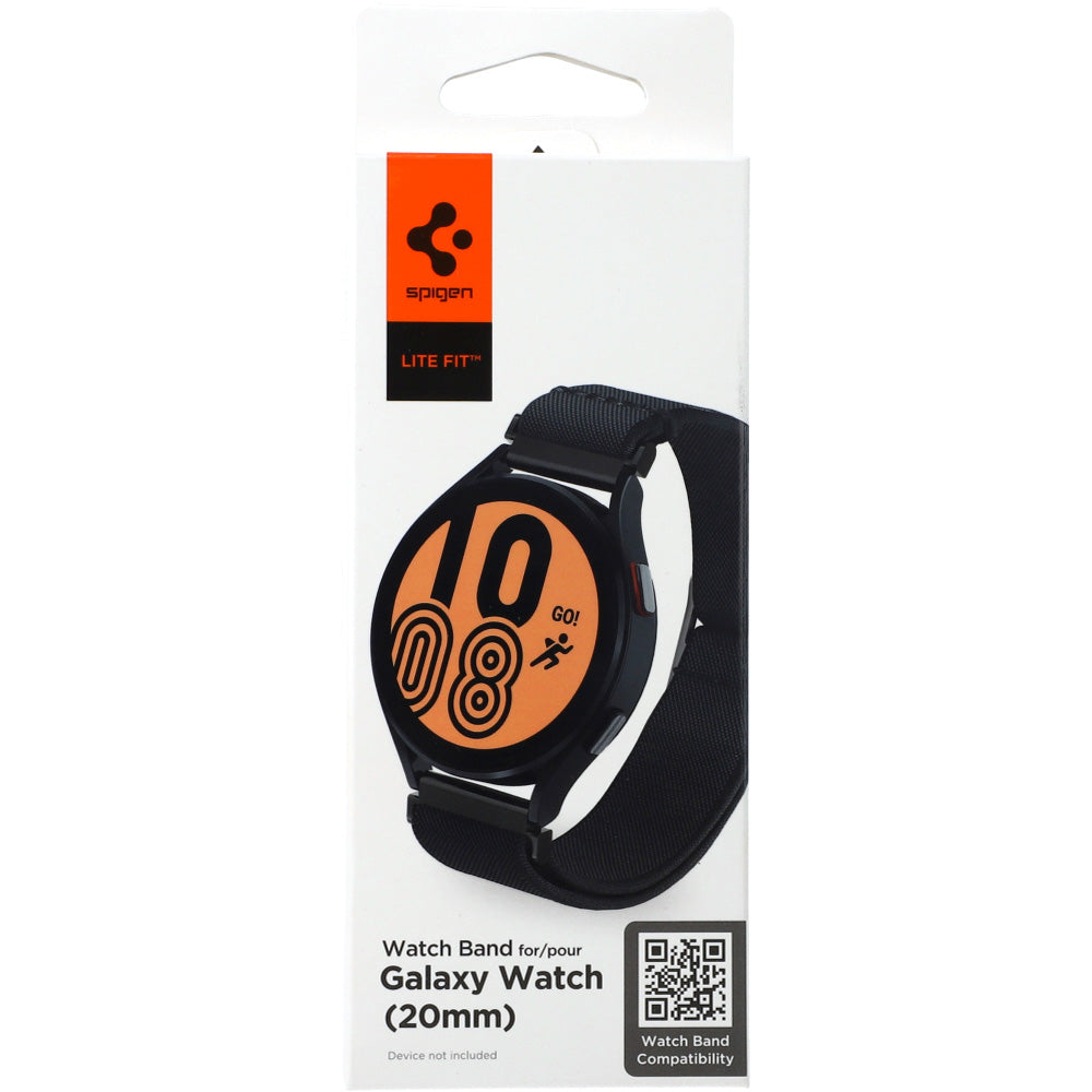 Armband Spigen Lite Fit für Galaxy Watch 20mm, Schwarz