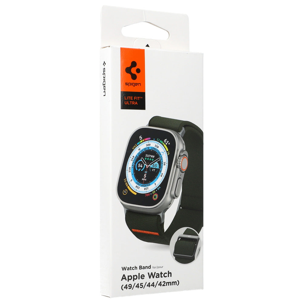 Armband Spigen Lite Fit Ultra für Apple Watch 49/46/45/44 mm, Olivgrün
