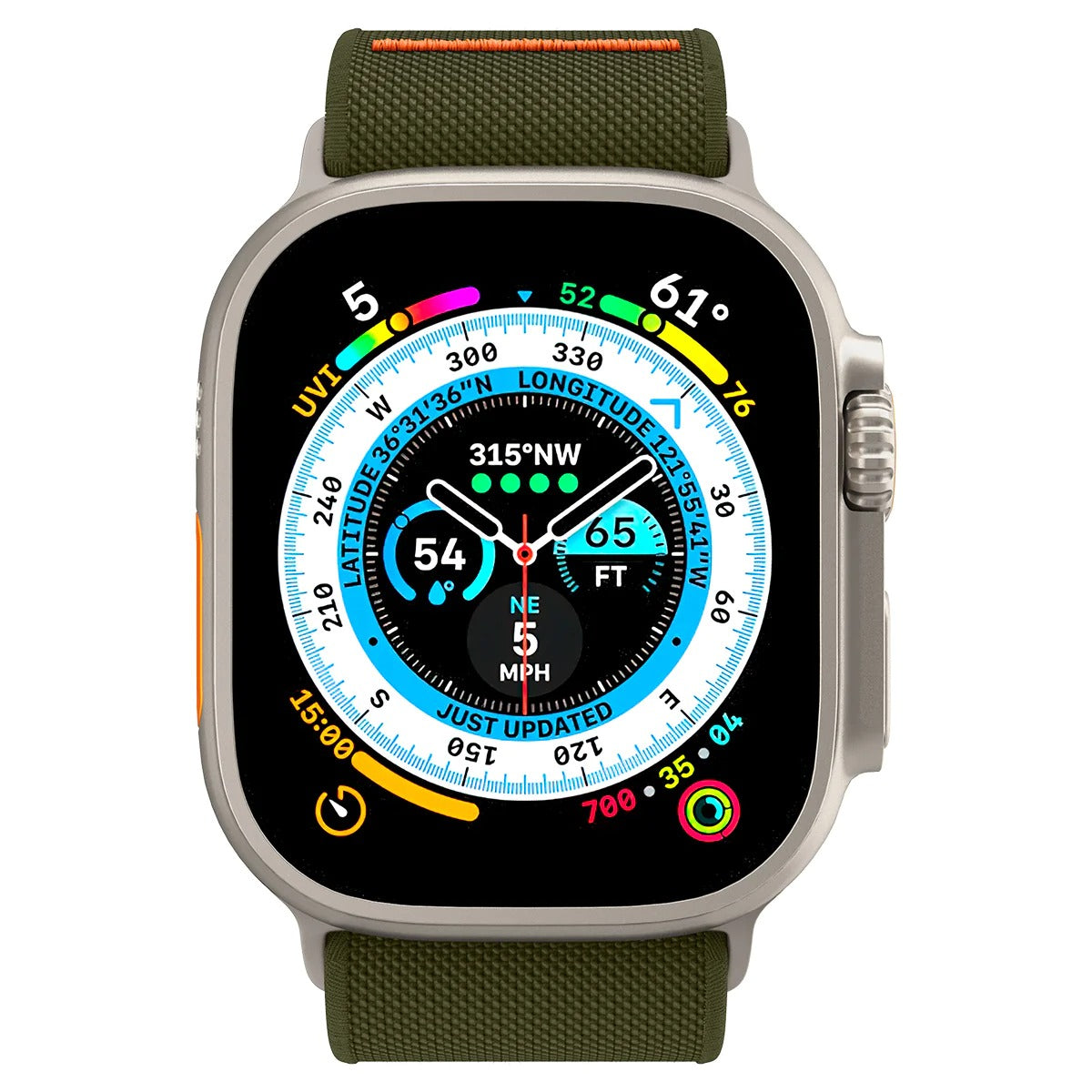 Armband Spigen Lite Fit Ultra für Apple Watch 49/46/45/44 mm, Olivgrün