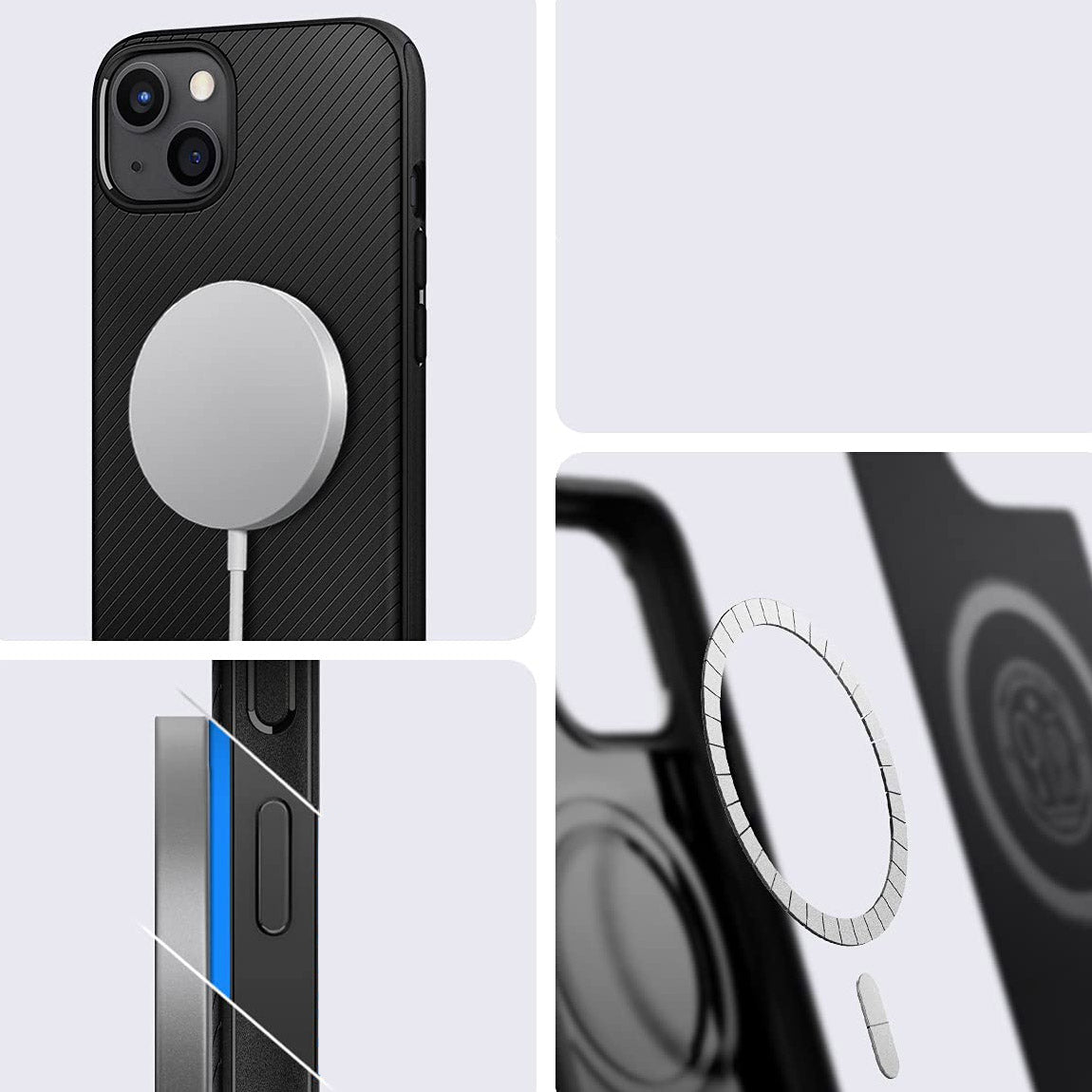 Schutzhülle Spigen Mag Armor MagSafe für iPhone 13, Schwarz
