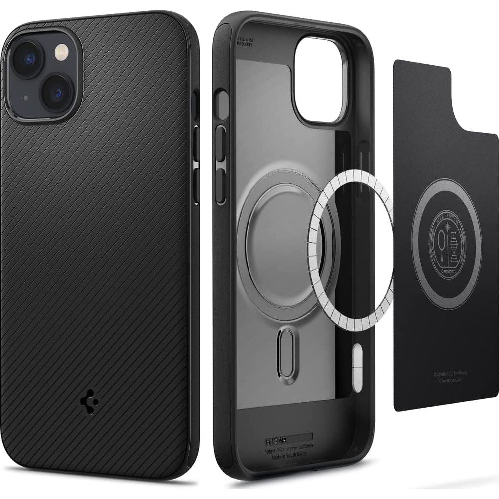 Schutzhülle Spigen Mag Armor mit MagSafe für iPhone 14, Schwarz