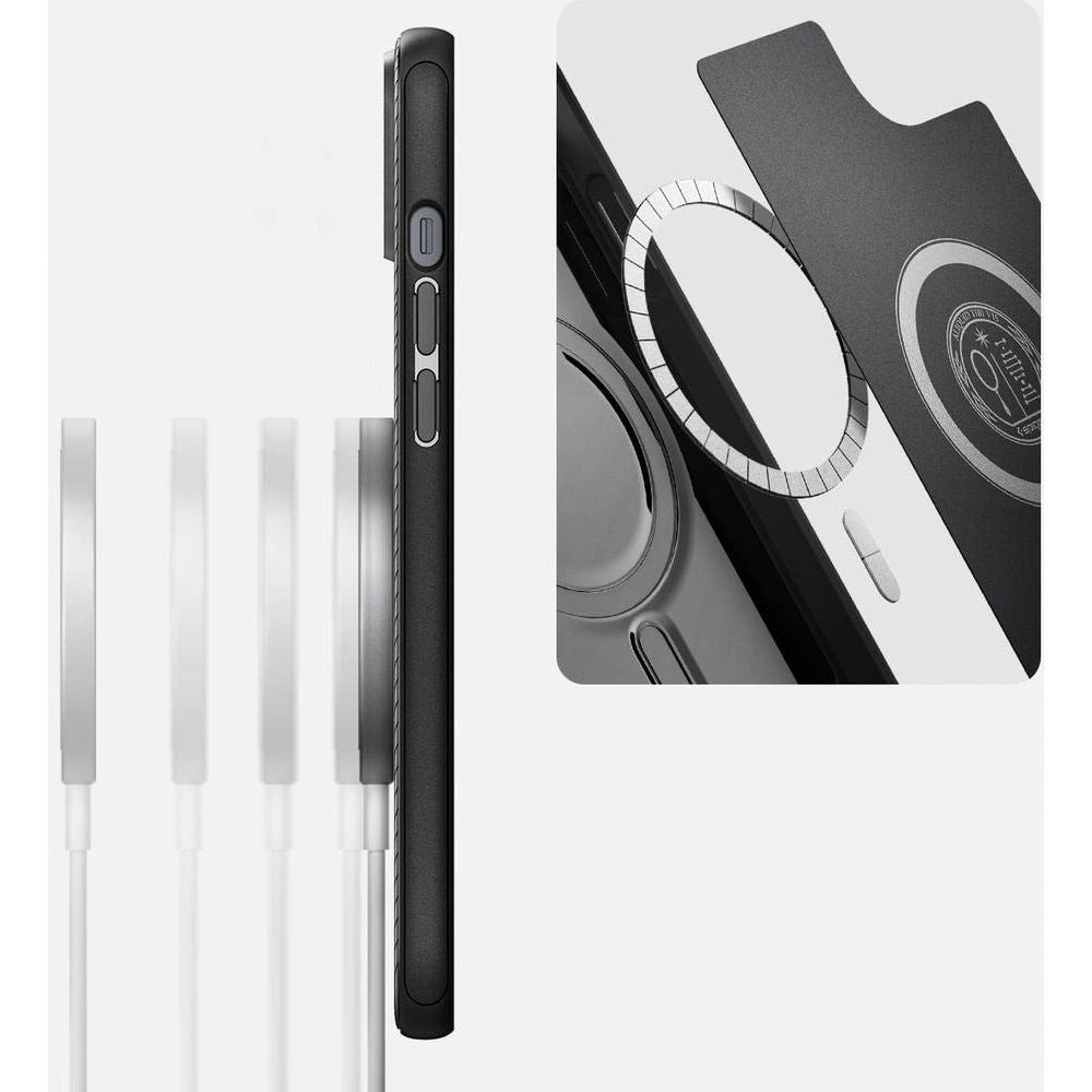 Schutzhülle Spigen Mag Armor mit MagSafe für iPhone 14, Schwarz