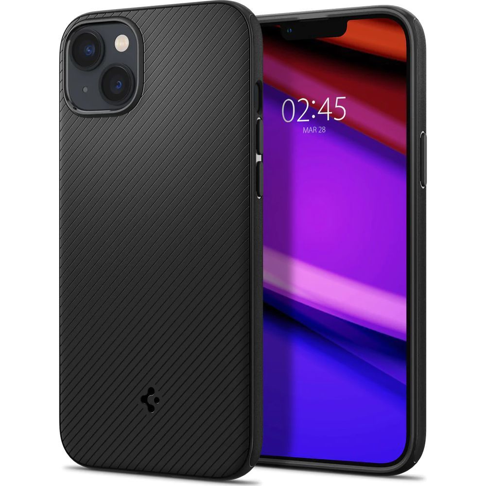 Schutzhülle Spigen Mag Armor mit MagSafe für iPhone 14, Schwarz