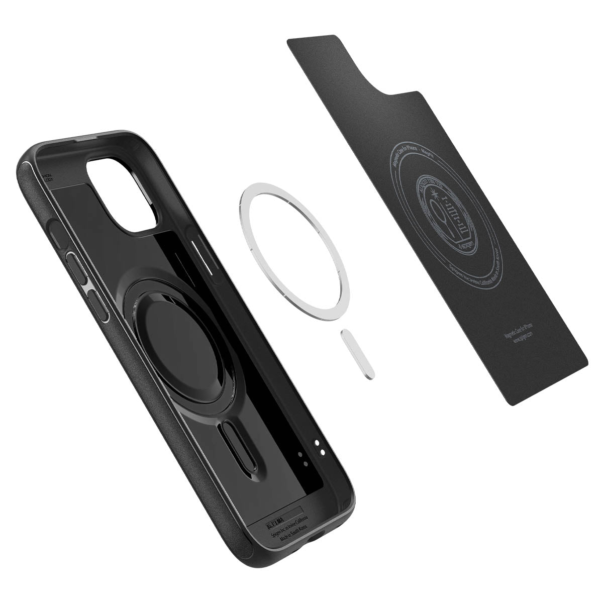 Schutzhülle Spigen Mag Armor mit MagSafe für Apple iPhone 15, Schwarz