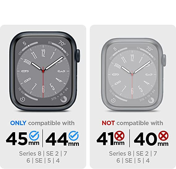 Hülle mit einem Armband Spigen Metal Fit Pro für Apple Watch 45/44 mm, Silbern