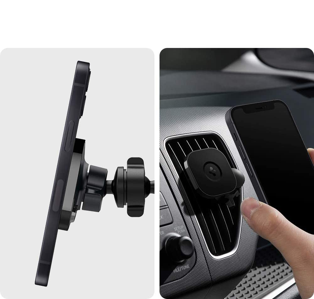Auto Handyhalterung Spigen ITS12 OneTap Magnetic Car Mount für iPhone mit MagSafe, Schwarz