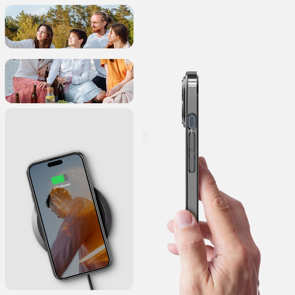 Schutzhülle Spigen Optik Crystal für iPhone 14 Pro, Transparent-Grau