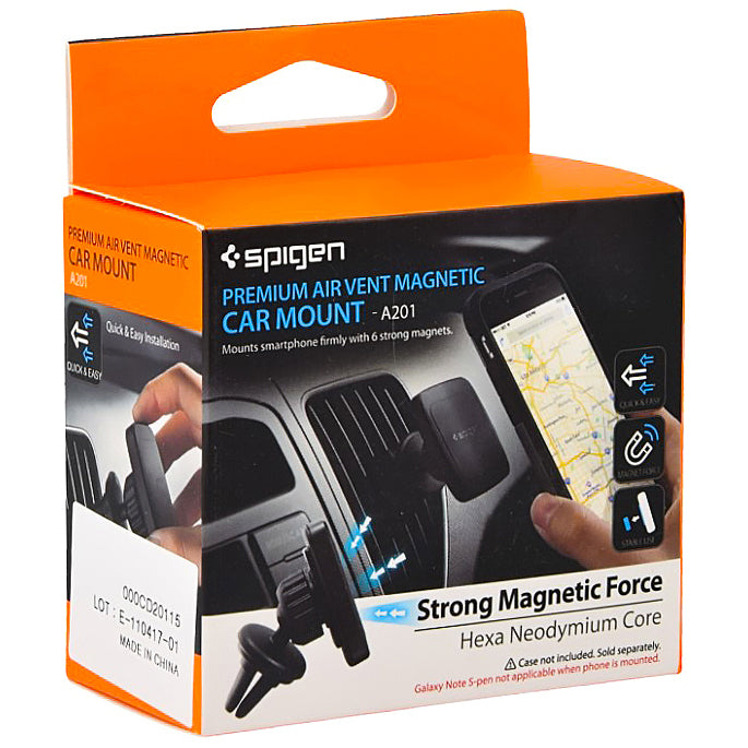 Auto Handyhalterung Spigen Premium Air Vent Magnetic Car Mount A201, schwarz