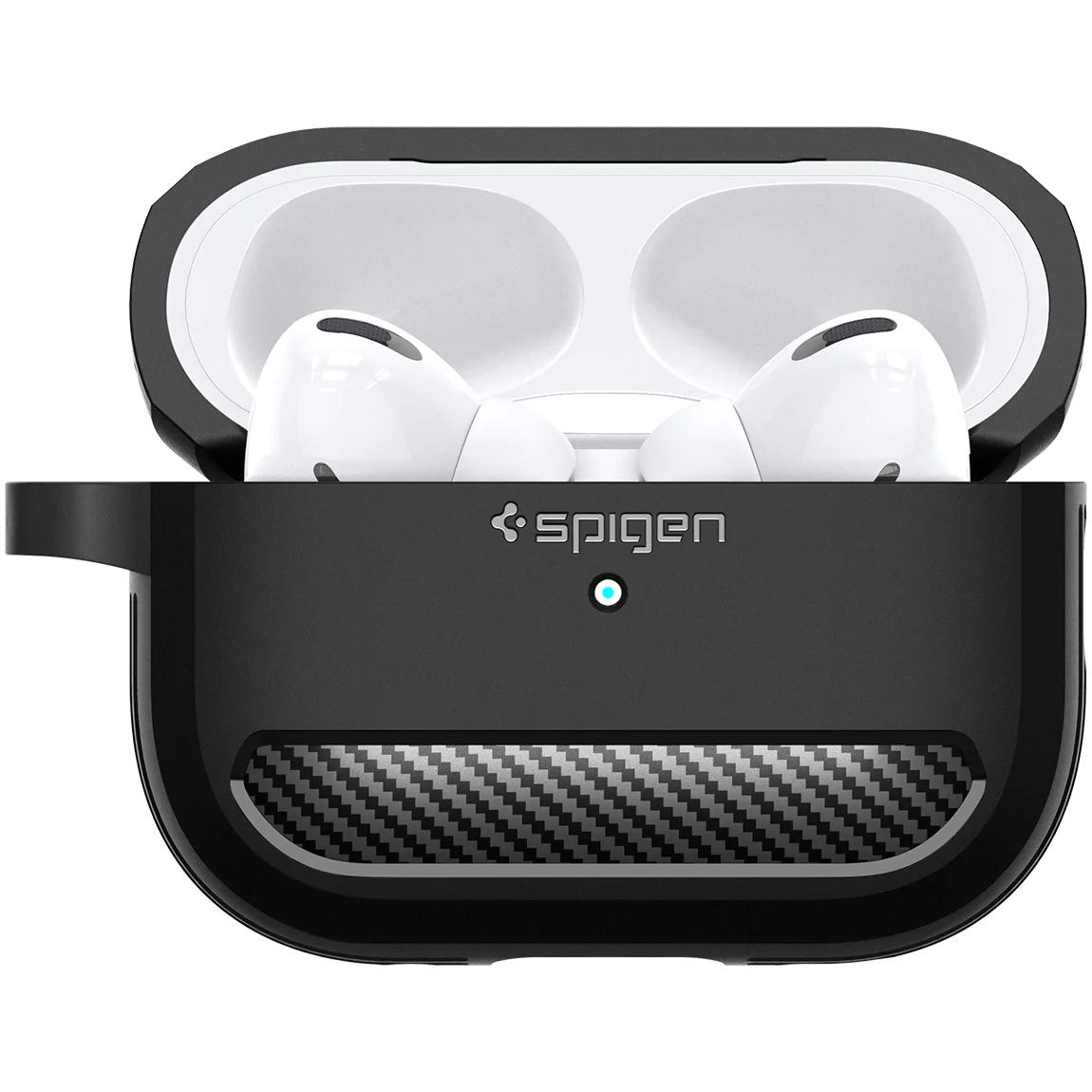 Schutzhülle Spigen Rugged Armor für AirPods Pro 2 / 1, Schwarz