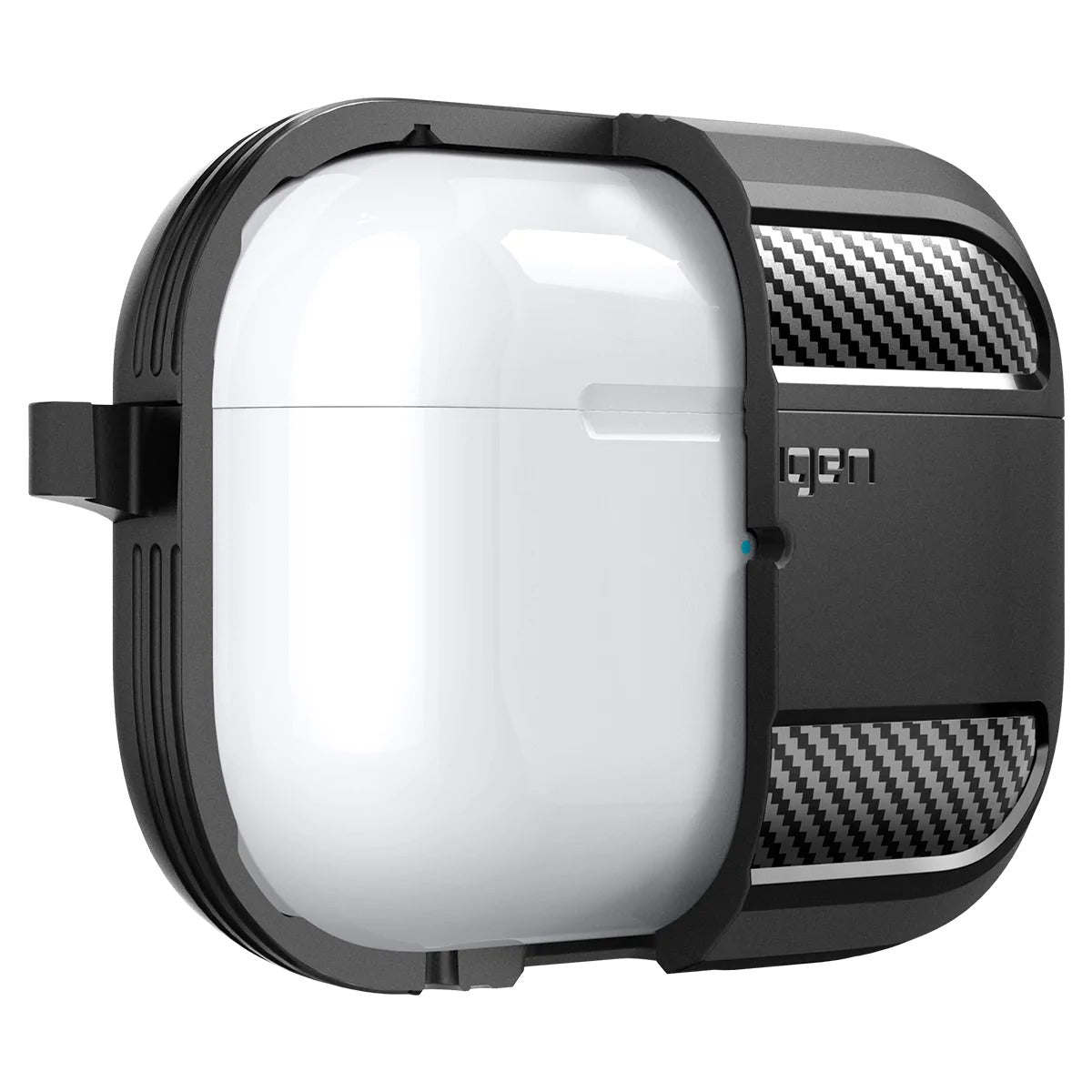 Schutzhülle Spigen Rugged Armor für AirPods Pro 2 / 1, Schwarz