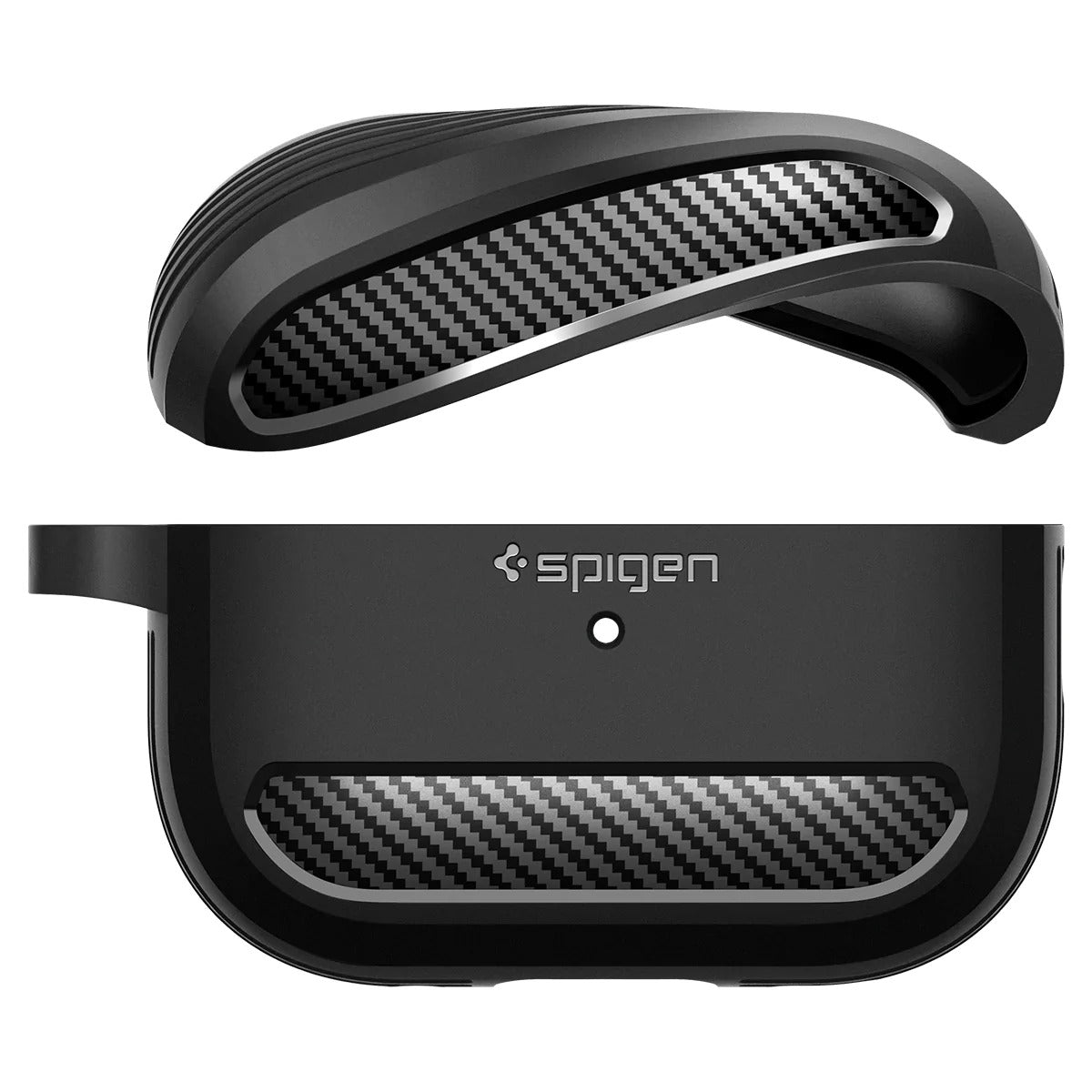Schutzhülle Spigen Rugged Armor für AirPods Pro 2 / 1, Schwarz