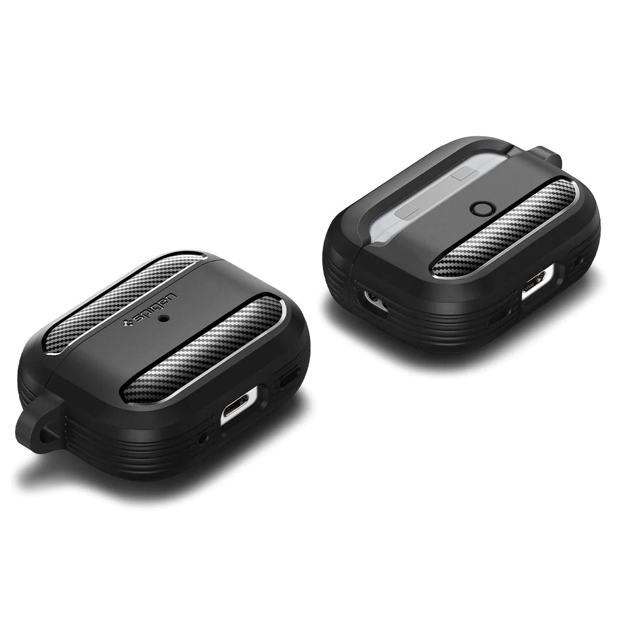 Schutzhülle Spigen Rugged Armor für AirPods Pro 2 / 1, Schwarz
