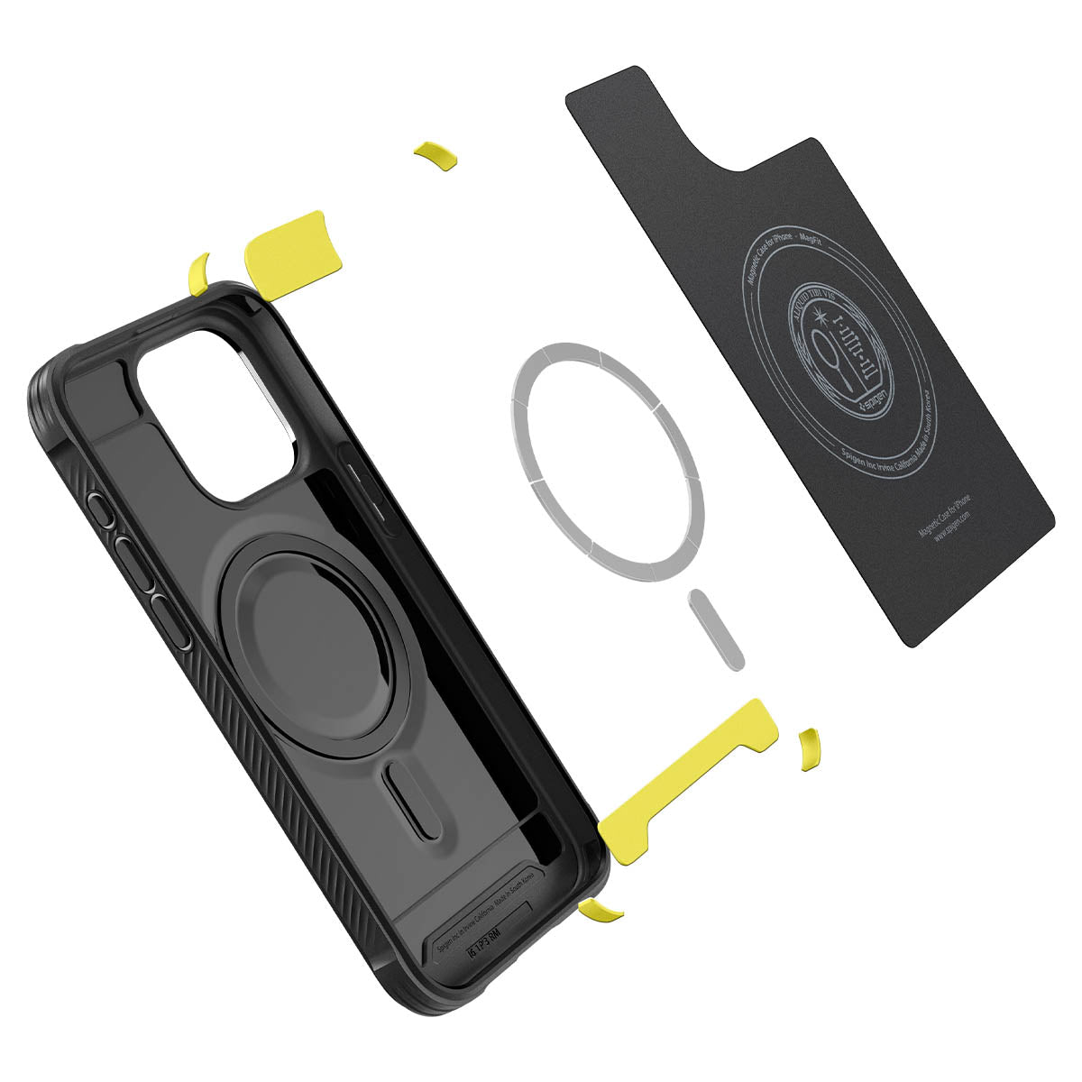 Schutzhülle Spigen Rugged Armor Mag mit MagSafe für Apple iPhone 15 Pro Max, Schwarz