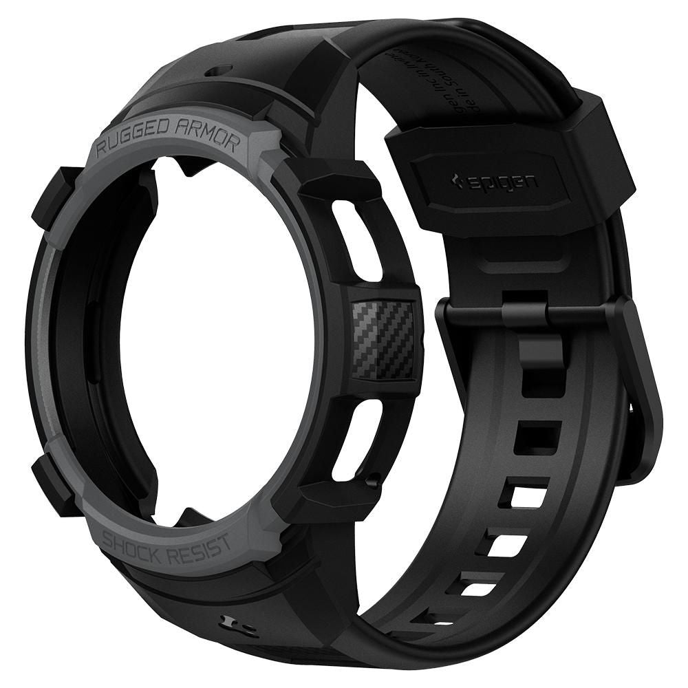 Schutzhülle Spigen Rugged Armor Pro für Galaxy Galaxy Watch 4 Classic 42mm, schwarz+grau