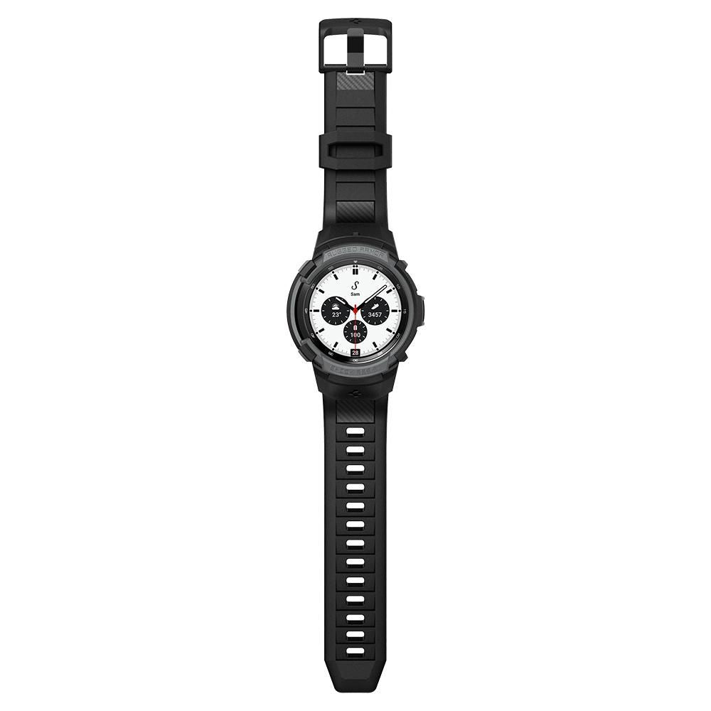 Schutzhülle Spigen Rugged Armor Pro für Galaxy Galaxy Watch 4 Classic 42mm, schwarz+grau