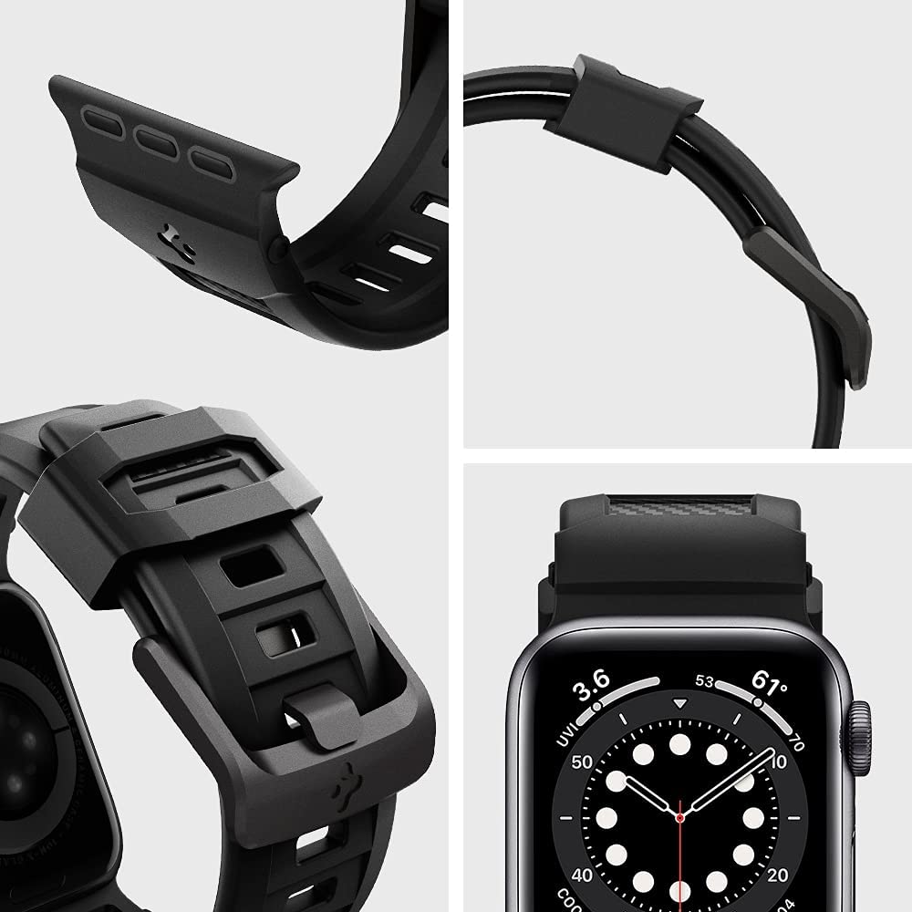 Armband Spigen Rugged Band für Apple Watch 41/40/38 mm, Schwarz