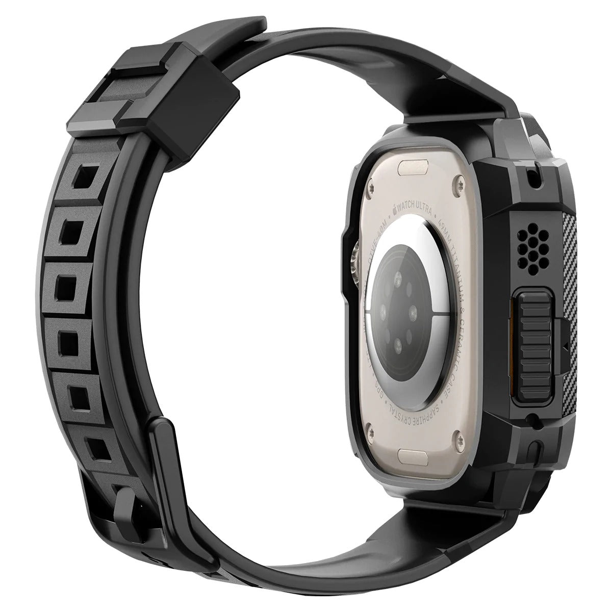 Schutzhülle mit Armband Spigen Rugged Armor Pro für Apple Watch Ultra 2/1 49 mm, Schwarz