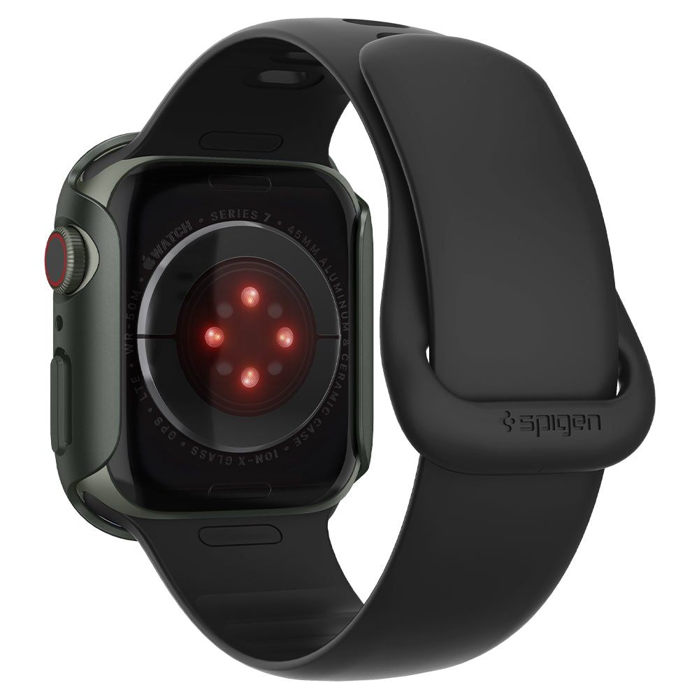 Schutzhülle Spigen Thin Fit für Apple Watch 45 mm, dunkelgrün