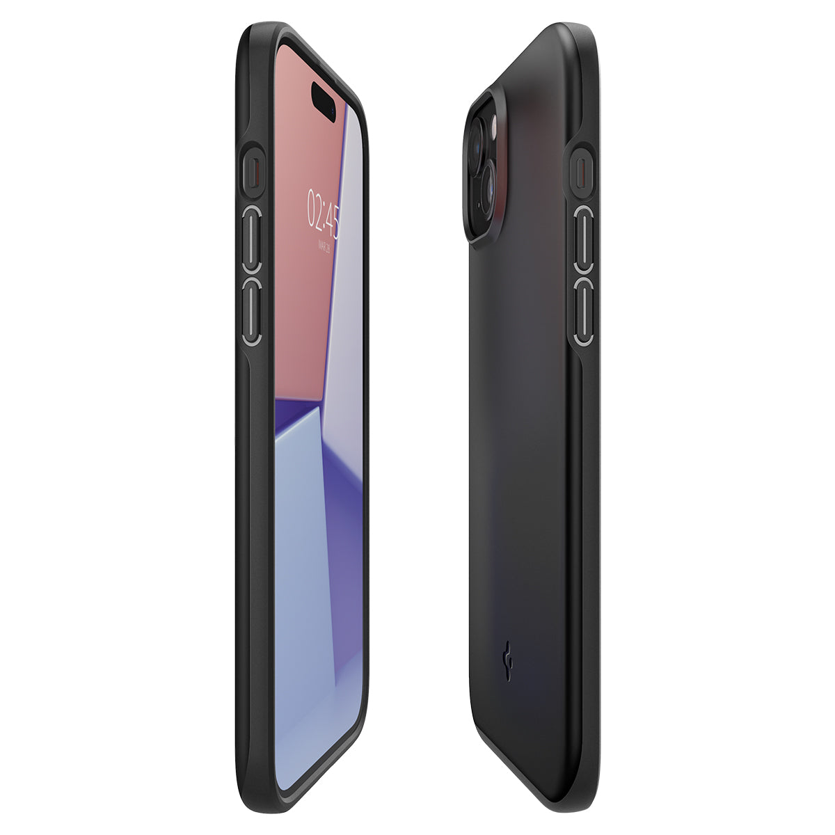 Schutzhülle Spigen Thin Fit für Apple iPhone 15 Plus, Schwarz