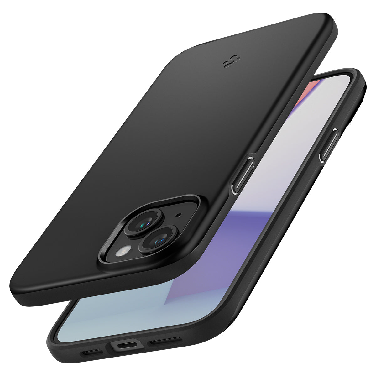 Schutzhülle Spigen Thin Fit für Apple iPhone 15 Plus, Schwarz