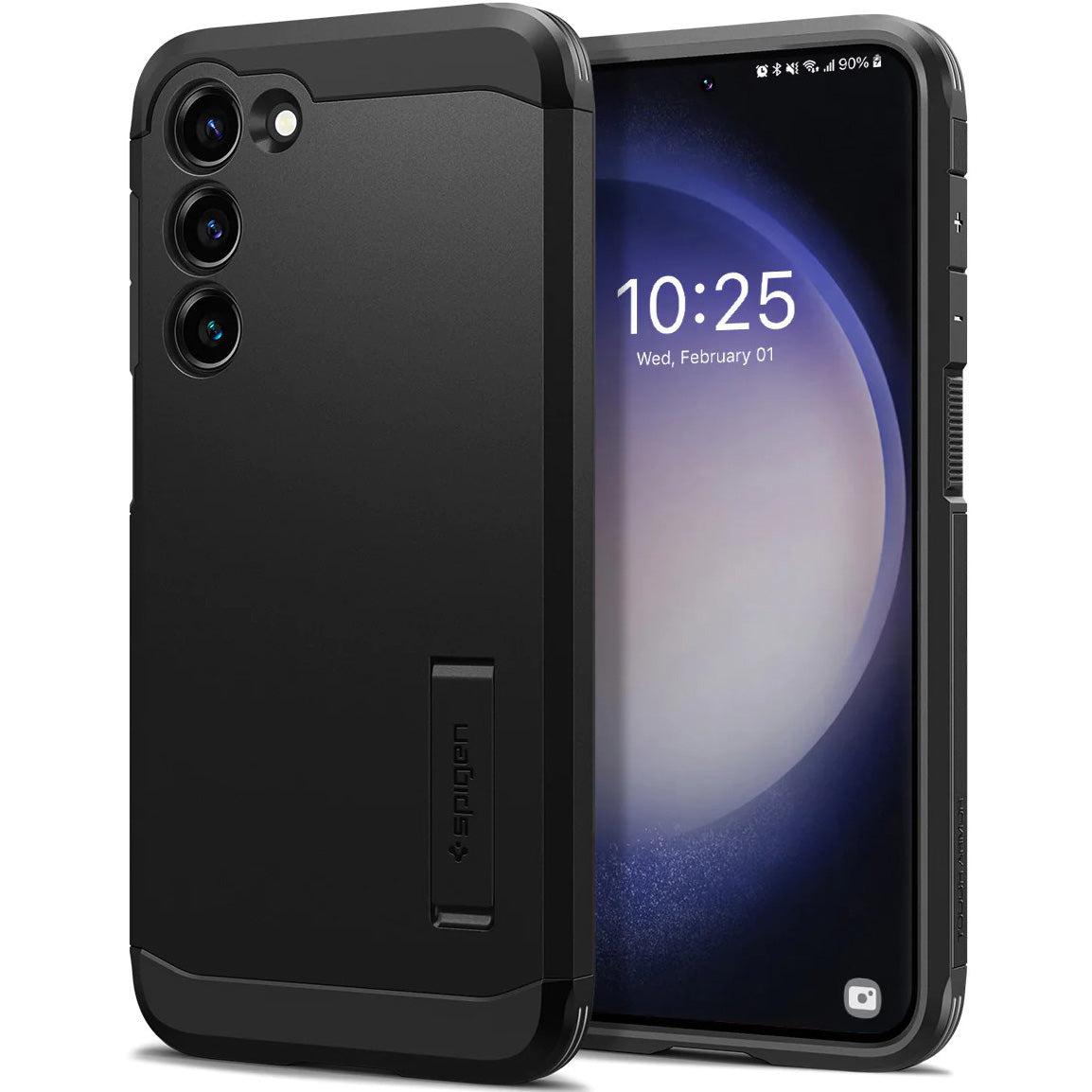 Schutzhülle Spigen Tough Armor für Galaxy S23 Plus, Schwarz