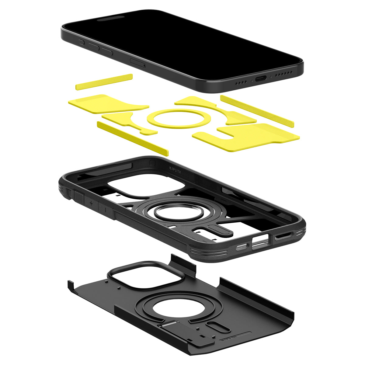 Schutzhülle Spigen Tough Armor Mag mit MagSafe für Apple iPhone 15 Pro, Schwarz