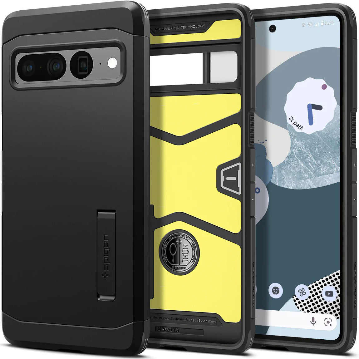 Schutzhülle Spigen Tough Armor für Pixel 7 Pro, Schwarz