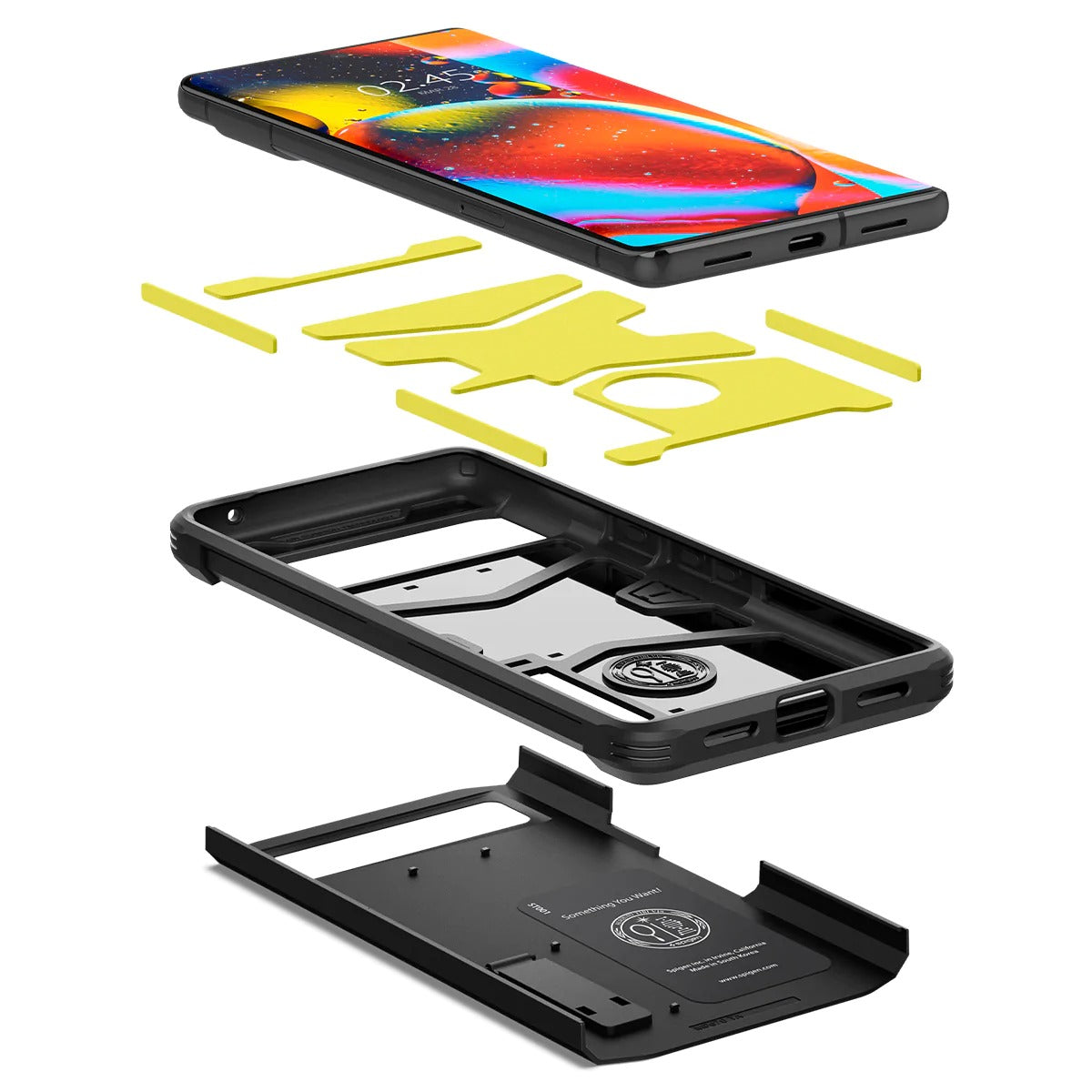 Schutzhülle Spigen Tough Armor für Pixel 7 Pro, Schwarz