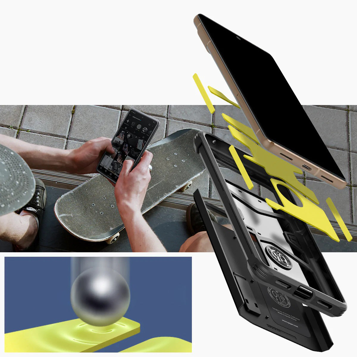 Schutzhülle Spigen Tough Armor für Pixel 7 Pro, Schwarz