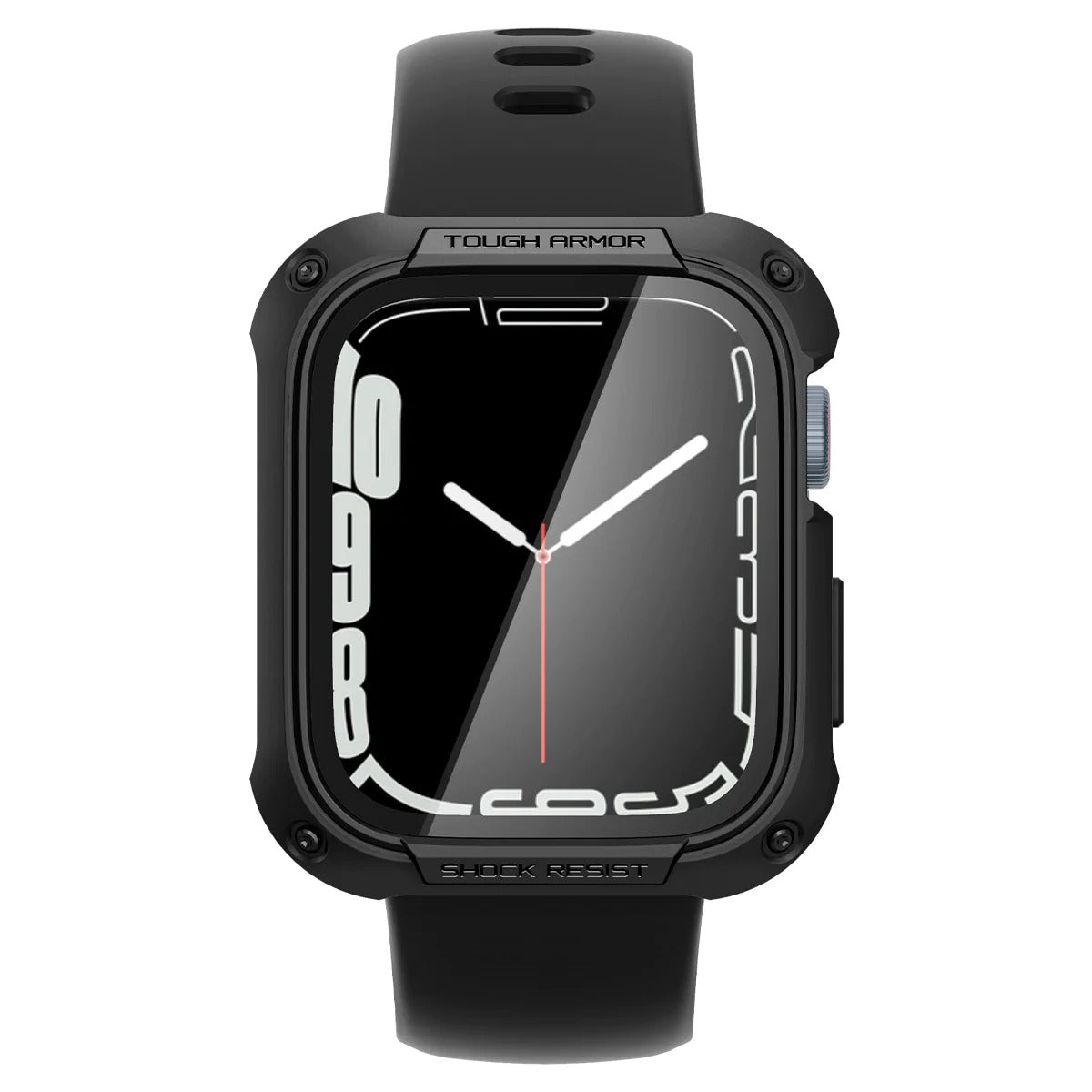 Schutzhülle + glas Spigen Tough Armor SP für Apple Watch 45 mm, Schwarz