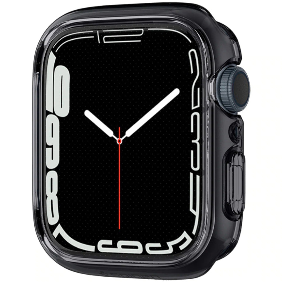 Schutzhülle mit Displayschutz Spigen Ultra Hybrid für Apple Watch 45 mm, transparent-grau
