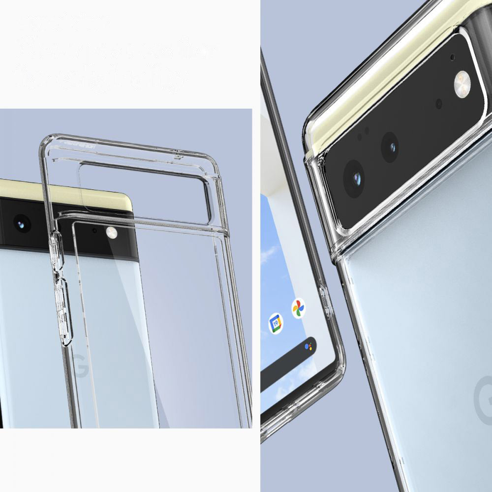 Schutzhülle Spigen Ultra Hybrid für Google Pixel 6, Transparent